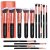 BS-MALL Makeup Brushes Premium Synthetic Foundation Powder Concealers Eye Shadows Makeup 14 Pcs Brush Set, Rose Golden, with Case